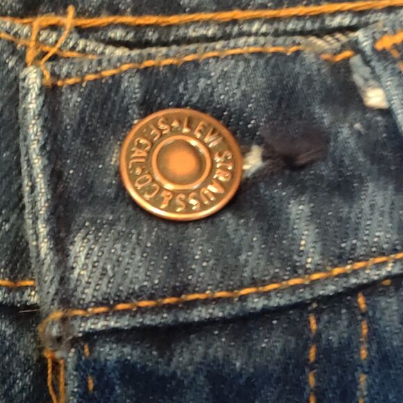 Vintage 80s Levi’s 505 Denim Jeans Mens 27x29 Orange Tab USA Made Dark Wash Rare - Picture 4 of 15